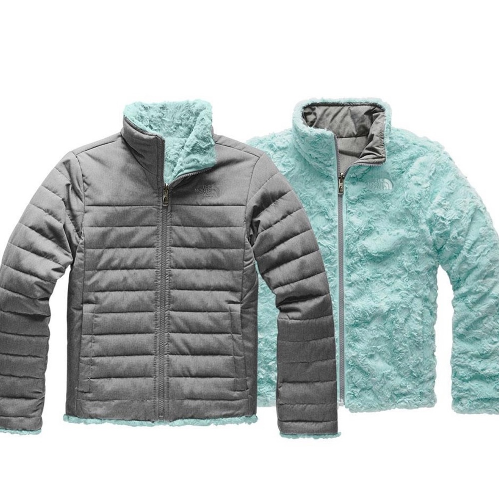 North face reversible jacket . Grey/teal